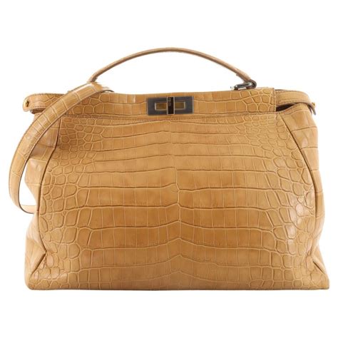 fendi peekaboo x-tote large|Fendi peekaboo crocodile.